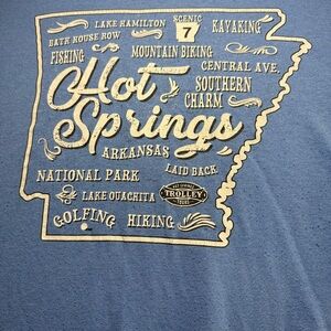 jerzees light blue size L Arkansas graphic tee